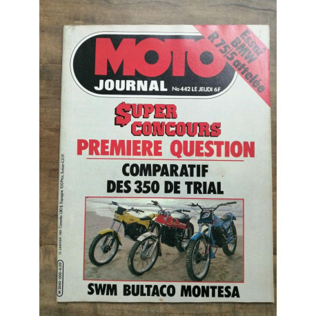 Moto Journal Nº 442 10 Janvier 1980