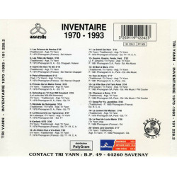 Inventaire 1970 - 1993