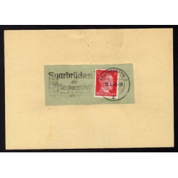 Allemagne n 710B Yv. flamme WW2 SAARBRÜCKEN 2 a Timbre Allemand Mi...