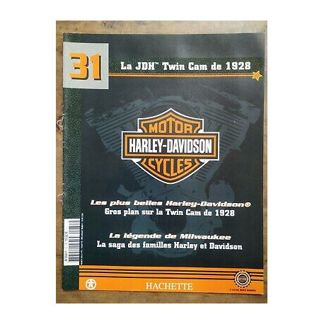 La JDH Twin Cam de 1928 harley davidson Motorcycle Nº31 hachette 2001