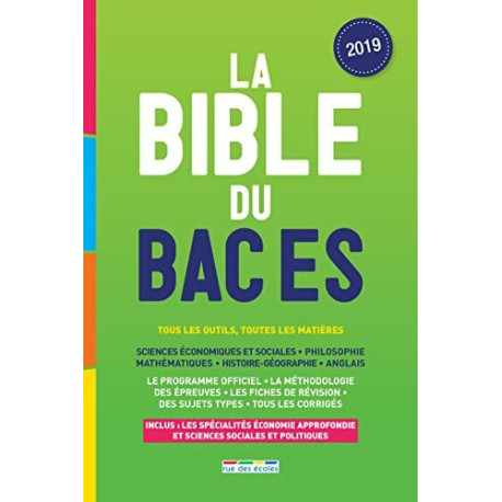 La bible du bac ES 2019