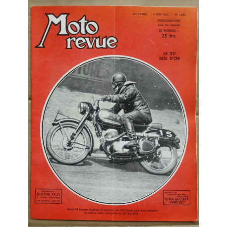 Moto Revue n 1036 Le 23e bol d'or 9 Juin 1951