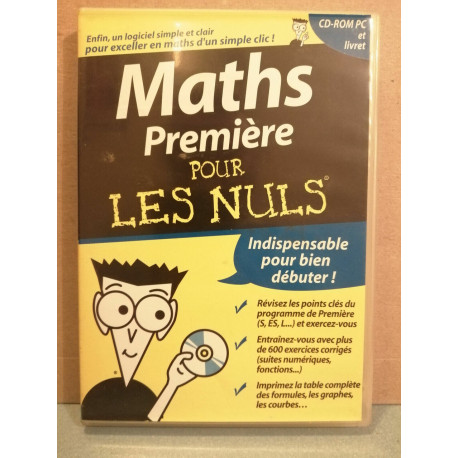 Maths Première pour les nuls CD-ROM PC