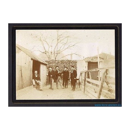 Ancienne Photo ca Professeurs jouants à la pétanque Jeu de boules