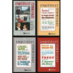 Lot de 4 livres ENQUETES et TEMOIGNAGES RELIES