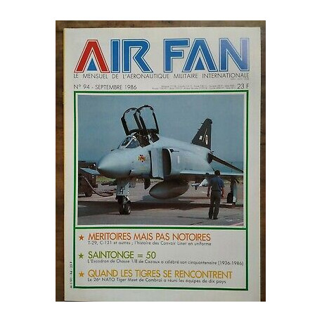 Air Fan Le Mensuel de L'aeronautique Militaire Nº 94 Septembre 1986