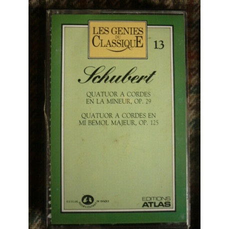 LES GENIES DU CLASSIQUE 13 SCHUBERT Cassette Audio-K7 ATLAS