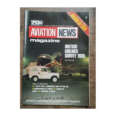 Aviation News Magazine vol 13 Nº 20 22 February 7 March 1985