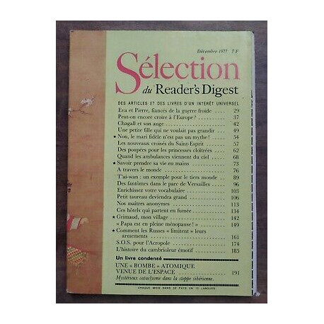 Sélection du Reader's Digest Décembre 1977