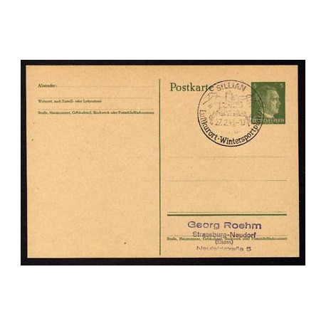 Ganzsache SILLIAN Cachet Occupation 270243 WW2