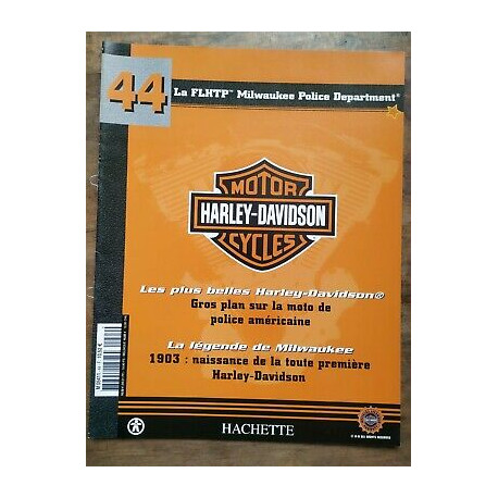 La FLHTP Milwaukee Police harley davidson Motorcycle Nº44 hachette...