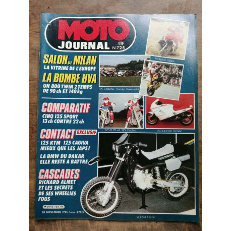 Moto Journal Nº 725 28 Novembre 1985