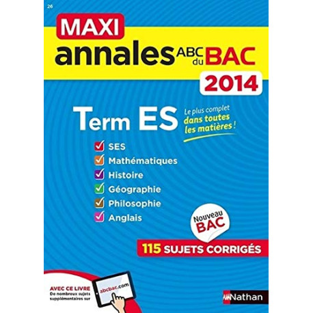 MAXI ANNALES BAC 2014 TERM ES