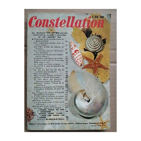 Constellation Le Monde vu en Français n 159 juillet 1961