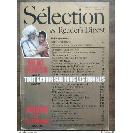 Sélection du Reader's Digest Nº 490 / Décembre 1987