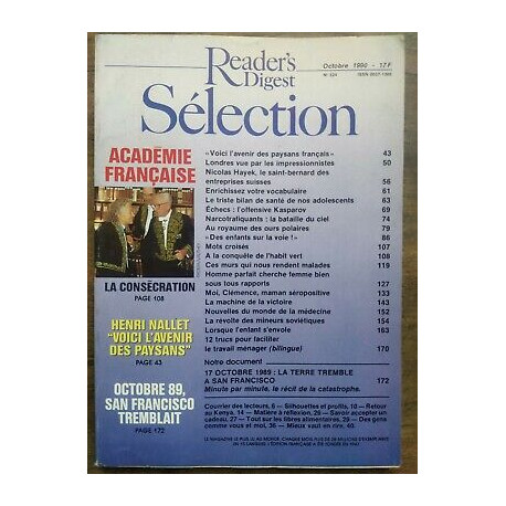 Reader's Digest Sélection Nº 524 Octobre 1990