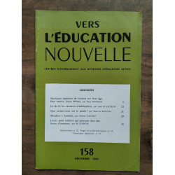 Vers l'éducation nouvelle n158 Décembre 1961