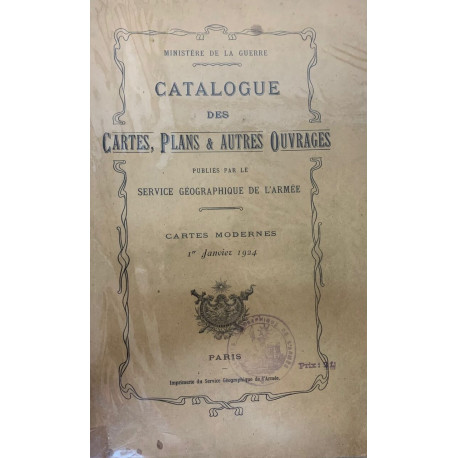 Catalogue des cartes plans et autres ouvrages