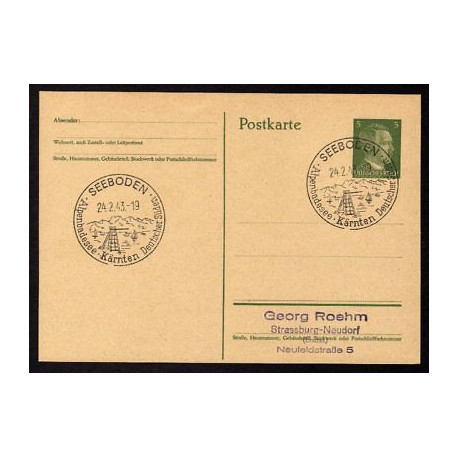 Ganzsache SEEBODEN Cachet Spécial 240243 WW2