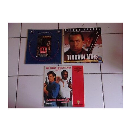 lot 3 Laserdisc L' Arme fatales 3 terrain miné Red Scorpion dolph...