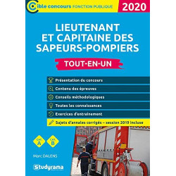 Lieutenant et capitaine des sapeurs-pompiers professionnels 2020:...