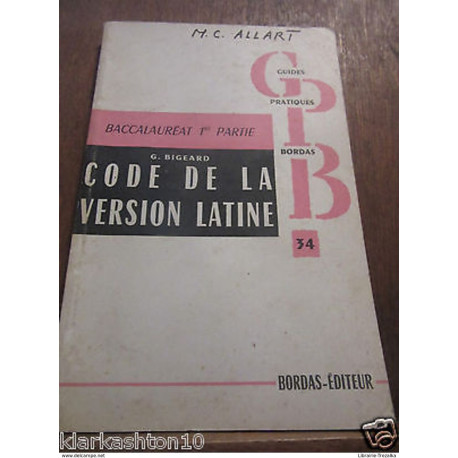 Code de la version latine