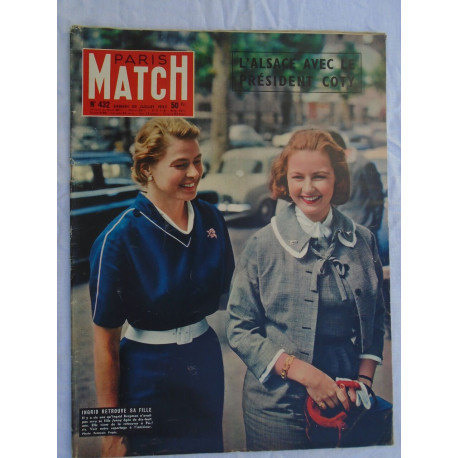 Magazine Paris Match - 432 - juillet 1957 - Ingrid Bergmann