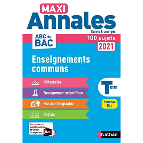 Annales ABC du Bac 2021 - Tout en un Tle : Philosophie -...