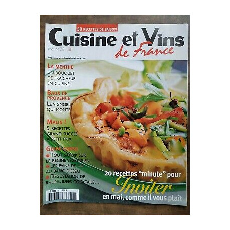 Cuisine et Vins de France Nº 78 Mai 2001