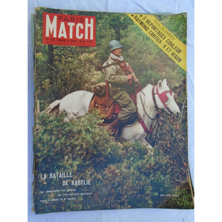 Magazine Paris Match- 539 - août - 1959- La bataille de Kabylie