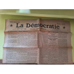 Journal La Démocratie N°1084 - 3 Aout 1913