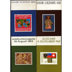 4 Books Stamps Furstentum LIECHTENSTEIN 1968 1969 Timbres...