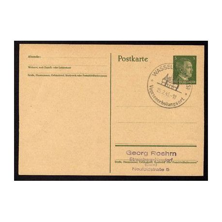 Ganzsache WASSELNHEIM Cachet Spécial 250243 WW2