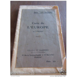 Carte de l'Europe au 7.500.000è/ Girard et Barrère