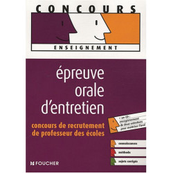 Epreuve orale d'entretien : Concours de recrutement de Professeur...