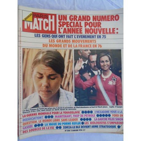 Magazine Paris Match - 1388 - janvier -1976 - La guerre mondiale...