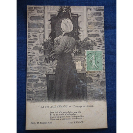 CPA La Vie aux Champs-L'esseyage du Bonnet Edition H. Ermice Vire