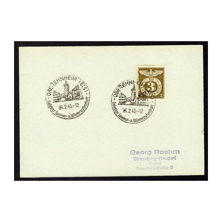 Allemagne n 762 Yv. cachet WW2 OBEREHNHEIM Mi. 830