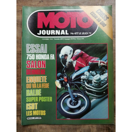 Moto Journal Nº 477 9 Octobre 1980