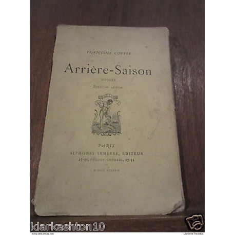 Arrière-Saison poésies