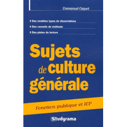 Sujets de culture générale : Concours catégories A et B IEP