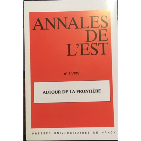 N°1/1992 AUTOUR DE LA FRONTIERE