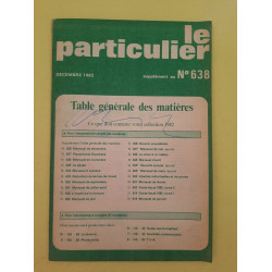 Le Particulier Supplément du n 638 Décembre 1982