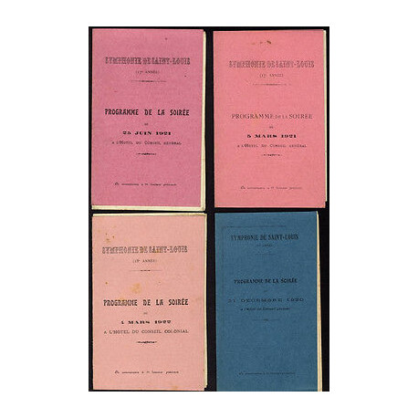 SYMPHONIE DE SAINT-LOUIS lot 4 Programme DE la Soirée