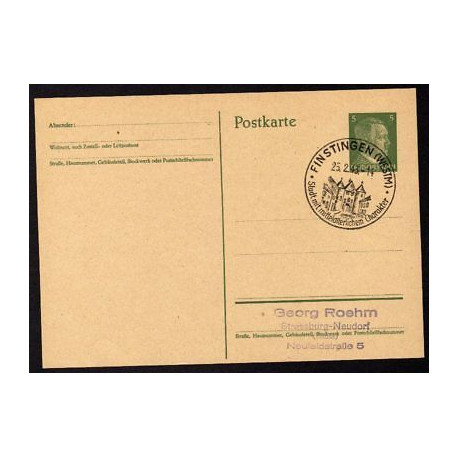 Ganzsache FINSTINGEN Cachet Spécial 250243 WW2