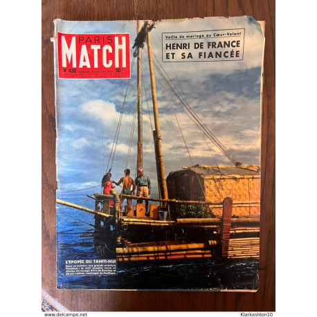 Paris Match n430 Henri de France et sa fiancée 6 Juillet 1957