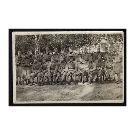 Carte Photo Groupe de soldats SOUVENIRS DU PELETON de la 12e...