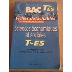 Bac Tle es Sciences économiques et sociales fiches détachables...