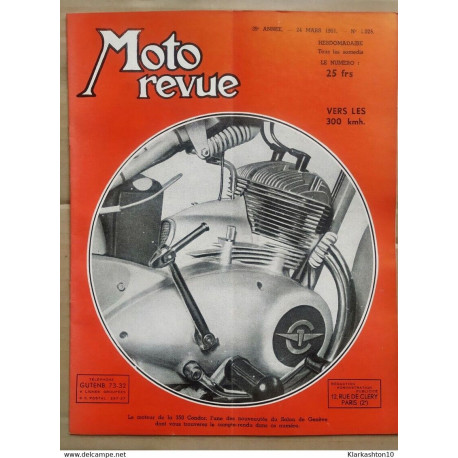 Moto Revue n 1025 Vers les 300 kmh 24 Mars 1951