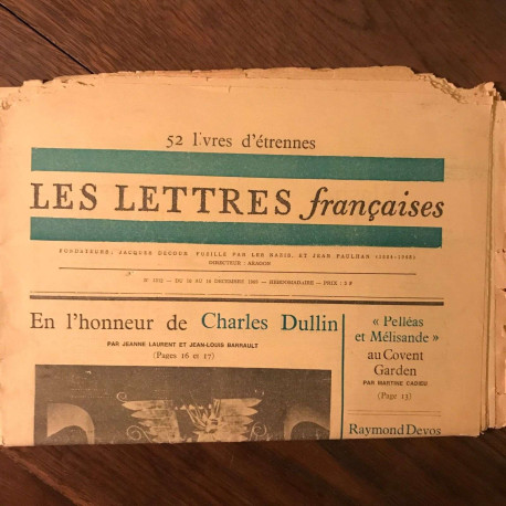 LES LETTRES françaises n1312 DU 10 AU 16 DECEMBRE